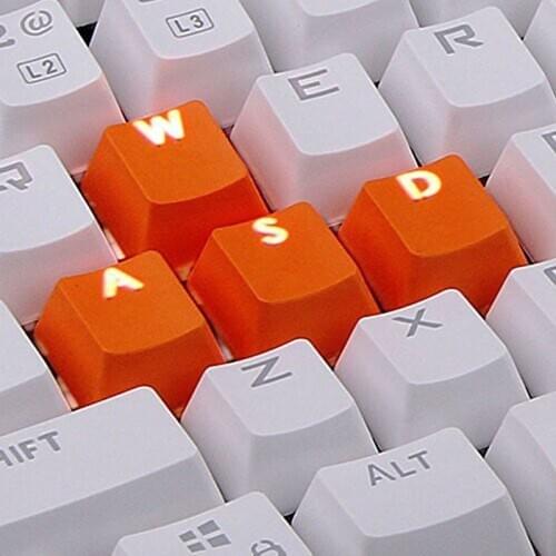 Orange 9 Keys PBT Backlit Translucent Keycaps For Cherry MX Mechanical Keyboard Oct#08