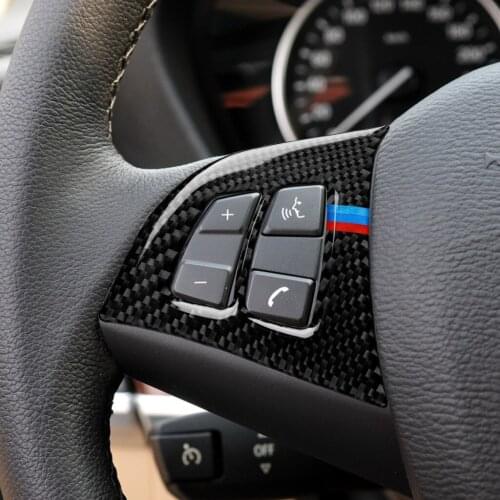 It Is Suitable For BMW BMW E70 The Carbon Fiber Old X5 Steering Wheel Button Paste + Start Button Red