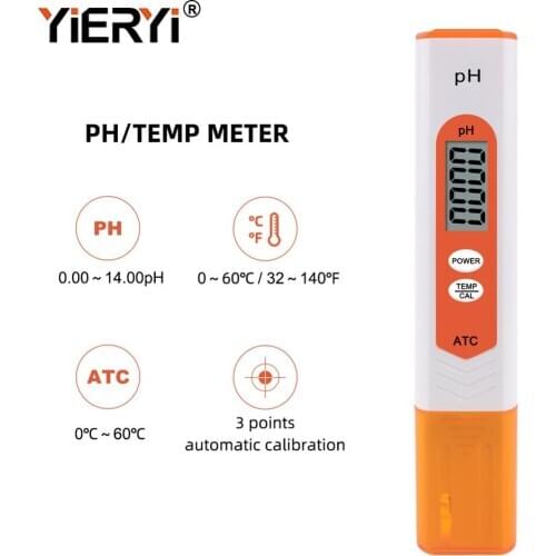 Yieryi ph-05 Protable LCD Digital PH Meter Pen of Tester Aquarium Pool Water Wine Urine