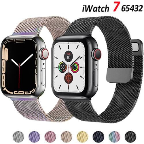 Magnetic Loop Strap For Apple Watch band 44mm 40mm 38mm 42Mm 44 mm Metal For Apple Watch Band Correa For Iwatch Serie 6 Se 5 4 3