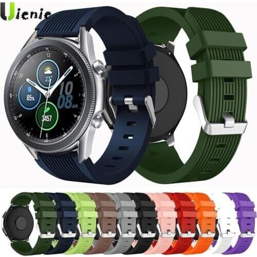 For Samsung galaxy watch 3 45mm 41mm Band Silicone Bracelet Watchband 20mm 22mm Watch Band Strap For galaxy watch 46mm Gear S3