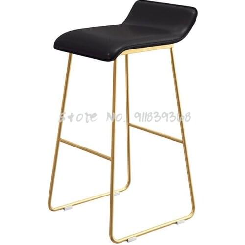 Nordic Bar Chair Leisure Home Modern Simple Creative Iron Bar Chair Front Desk Net Red Coffee High Stool