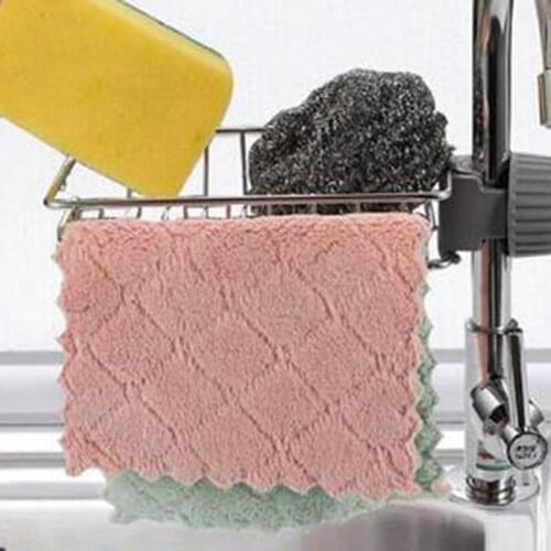 MLGB Stainless Steel Faucet Rack Kitchen Storage Shelf Sponge Dish Cloth Finishing Rack Drain Rack