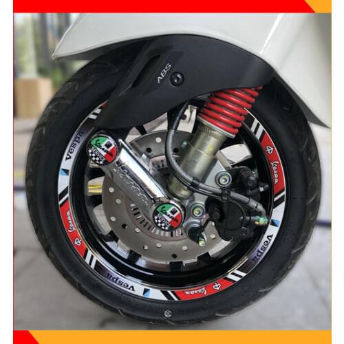 Motorcycle Wheel Hub Sticker Decals Reflective Rim Stripe Tape For Vespa PIAGGIO GTS GTV LXV LT PX 125 150 300ie Sprint