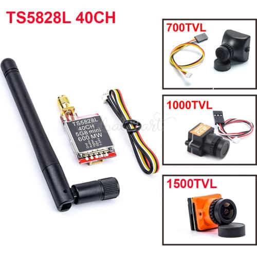 TS5828L 5.8Ghz 40CH 600mW FPV AV Wireless Transmitter + 700TVL / 1000TVL / 1200TVL FPV Camera for FPV Mini Racing Quadcopter