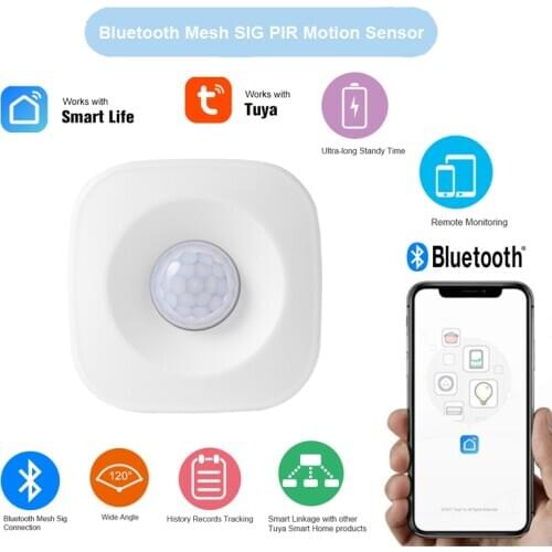 Tuya Smart Home Security Alert System WIFI/Bluetooth Mesh SIG PIR Motion Sensor Passive Infrared Alarm Detector Burglar Alarm