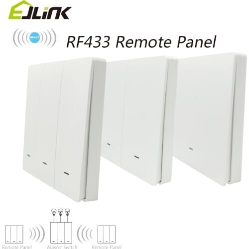 RF433 Smart Switch Remote Panel Push Button Control Long Control Distance Works with Wifi+RF433 Switches