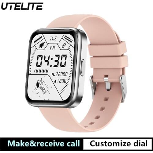 UTELITE NEW V30 Smart Watch 1.69 inch Screen Heart Rate Blood Pressure Customize Dial Women Men Watch Fitness Watches Smartwatch
