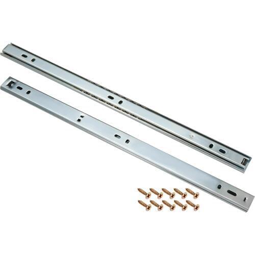 Uxcell 15-Inch Drawer Slides, 2 Sections, 27mm Wide Ball Bearing Side Mount, 1 Pair