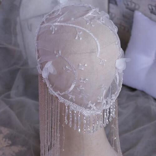 Vintage Lace Brides Headbands Tiaras Bowknot Bridal Hairbands Wedding Hair Accessories