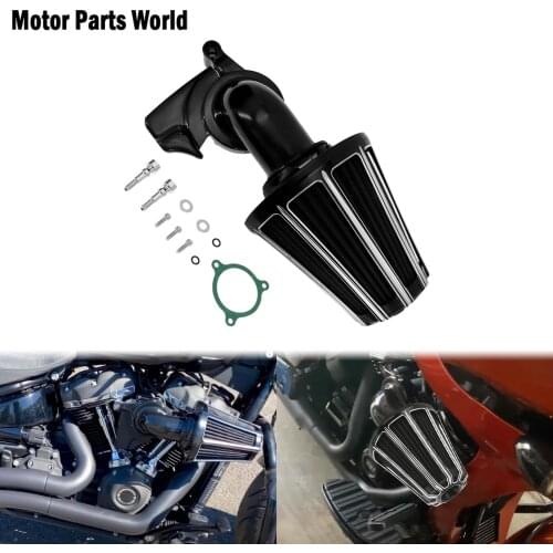 Motorcycle CNC Air Cleaner Black Intake Filter Kit For Harley Softail Slim FLSL 107 2019-2021 Touring Street Glide Road Glide