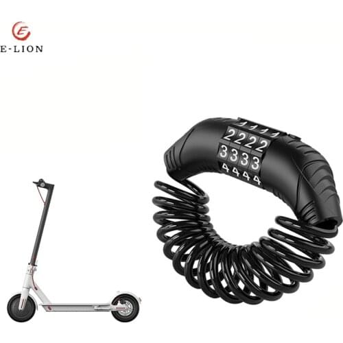 For Xiaomi Mijia Scooter Lock Code Lock Anti Theft 1s Electric Car Mini Chain Portable Steel Cable Steel Wire Lock Universal