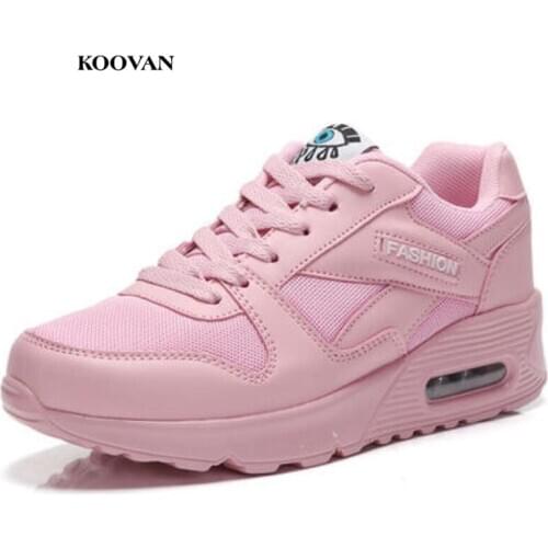 Koovan Women Sneakers 2018 New Mesh Air Cushion Shoes Womens Shoes Sports Casual Breathable Light Womens Singles Sneakers