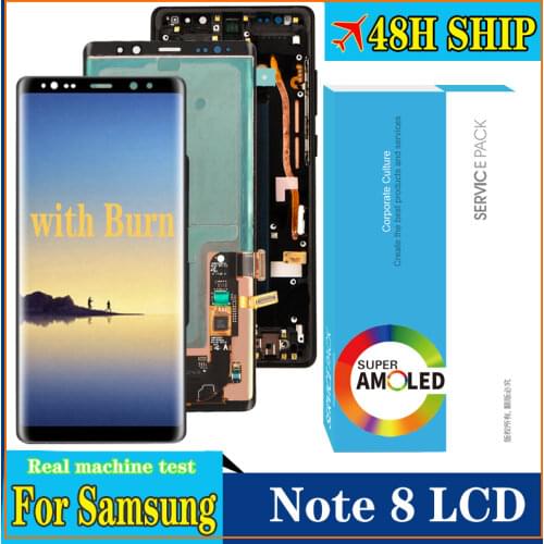 Original 6.3" Super Amoled Display with Burn-Shadow for SAMSUNG Galaxy Note 8 LCD N950 N950F LCD Display Touch Screen Digitizer