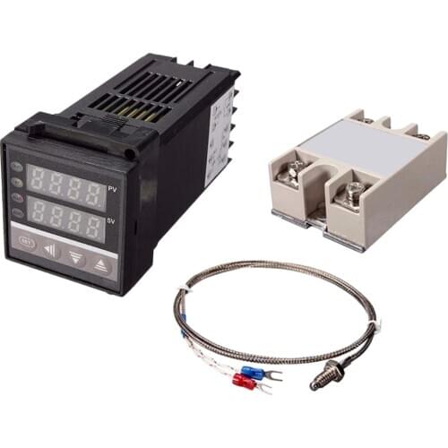 1pc 0-1300℃ REX-C100 Digital PID Temperature Controller SSR Control Kits