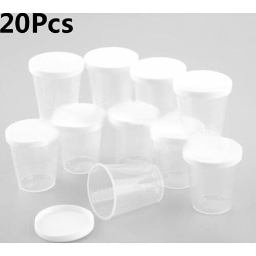 Storage Cups Measuring Holder 20-Pieces Set Measuring Tools Plastic Transparent