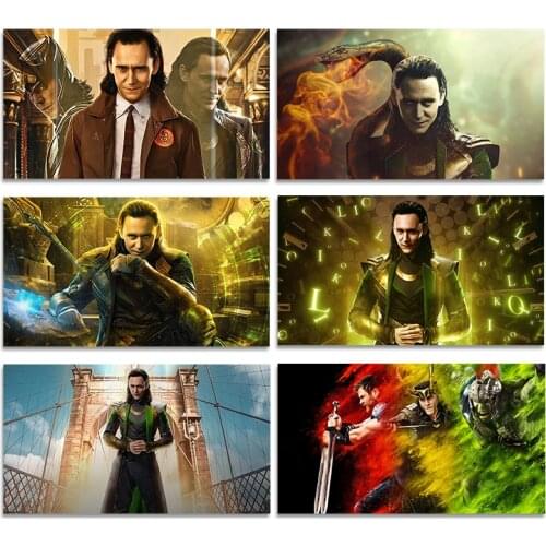 5D Diamond Painting Loki New Marvel TV Series Poster Tom Hiddleston Diamond Embroidery Cross Stitch Kits Mosaic Home Decoration