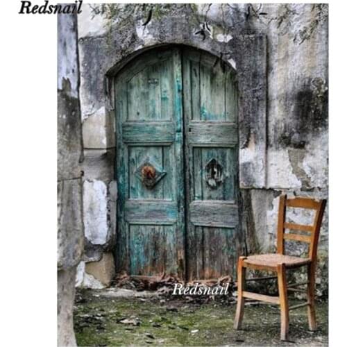 Retro Door Landscape Diamond Painting Round DIY 5D Cross Stitch Full Square Diamond Embroidery Sale Diamond Mosaic Decor EE722