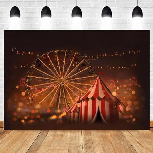 Circus Photography Backdrop Ferris Wheel Newborn Baby Birthday Party Background Vinyl Photocall Photophone Photo Studio Props