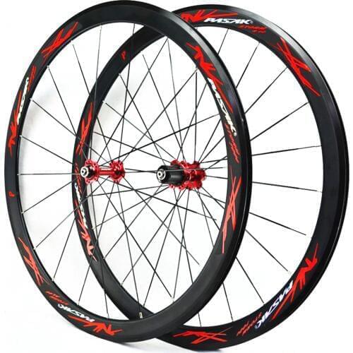 Road Bike 40MM Flat Spokes Strip Ultralight Sealed Bearing 11 Speed C V Brake Wheel Set 700C Wheels Bicycle