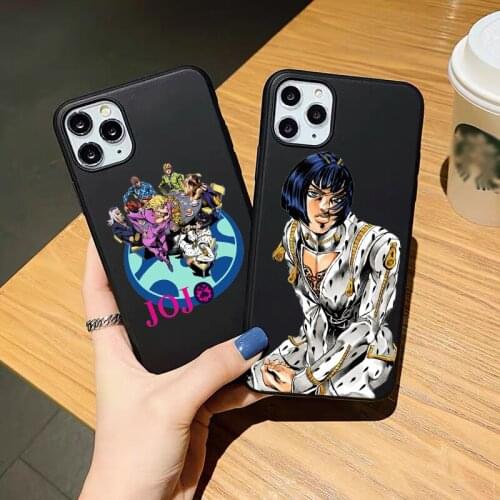JOJO bizarre adventure BLACK Soft silicone Phone Case For iPhone SE2020 12mini 12pro 11pro Max 7 8 6s Plus XR X Max 5S TPU cover
