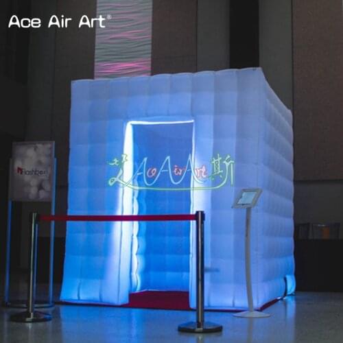 Competitive price inflatable portable cube tent frame,photo cabinet/trade show booth/background on discount for Chile