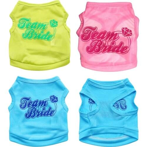 Summer New Fashion Cute Simple Printed Letter T-shirt Vest Comfortable Breathable Short-sleeved Shirt Puppy Dog Clothes