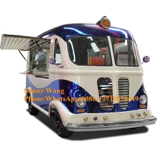2021 Hot Selling Food Kiosk Hotdog Food Cart BBQ Electric Food Truck Electric Ice Cream Food Truck Kitchen Trailer