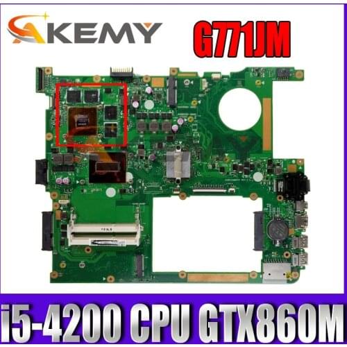 G771JM HM86 With i5-4200 CPU GTX860M 4GB N15P-GX-A2 Mainboard REV 2.0 For ASUS G771 G771JM Laptop motherboard 100%Tested Working