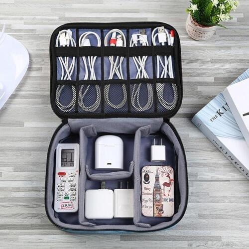 Multi-function Travel Digital Storage Bag Mobile Power Headset U Disk Data Cable Storage Bag Cable Bag USB Gadget Organizer