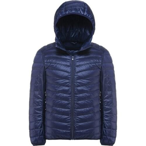 Mens Casual Warm Jackets Solid Thin Breathable Winter Down Jackets Outdoors Coat Lightweight Parka EU size 3XL hombre jaqueta