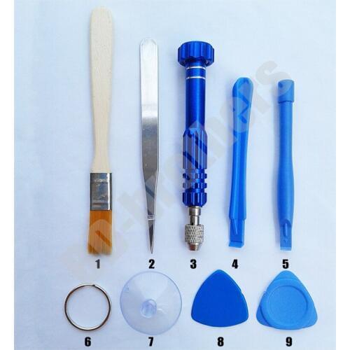9 in 1 Pry tool Opening Tools Kit With Tweezer Brush For Cell phone iPhone 3GS 4G 5G 5S 5C Samsung Galaxy 200sets/lot