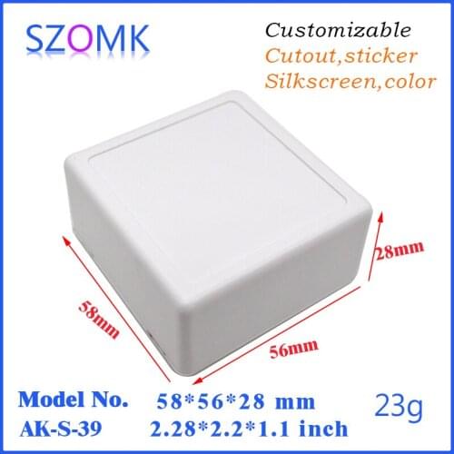 Small plastic enclosure electronics case (5 pcs) 58*56*28mm electronics project box pcb enclosure plastic box abs switch box