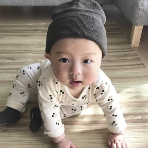 Baby Boy Girl Pajamas Sets Pure Cotton Sleepwear Suit Pyjamas Long Sleeve Cherry Tops+Pants Kids Baby Boys Girls Clothes Set