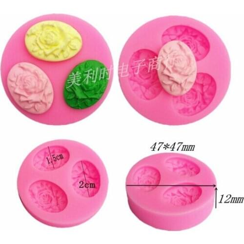 Wholesale Silicone mold K375 Mini rose resin flower mold Decoration fondant cake mold Free shipping