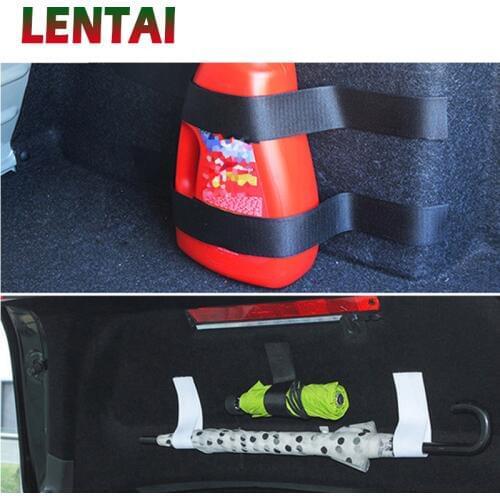 LENTAI Car Trunk Storage Organizer Net Tapes stickers For Mercedes W203 BMW E39 E36 E90 F30 F10 Volvo XC60 Alfa Romeo Audi A6 c5
