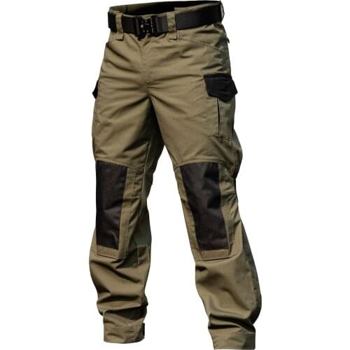 Outdoor Sport Straight Tactical Pants Mens Trekking Hiking Combat Hunting Splash Proof Water Cargo Overalls Training Trousers