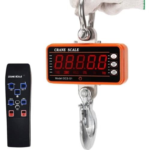 Retail Crane Scale 1000 Kg/2000 Lb Industrial Heavy Suspension Scale with Remote Control Electronic Weighing Machine Scale