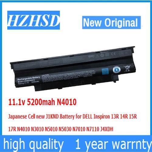 11.1v 5200mah N4010 Japanese Cell new J1KND Battery for DELL Inspiron 13R 14R 15R 17R N4010 N3010 N5010 N5030 N7010 N7110 J4XDH