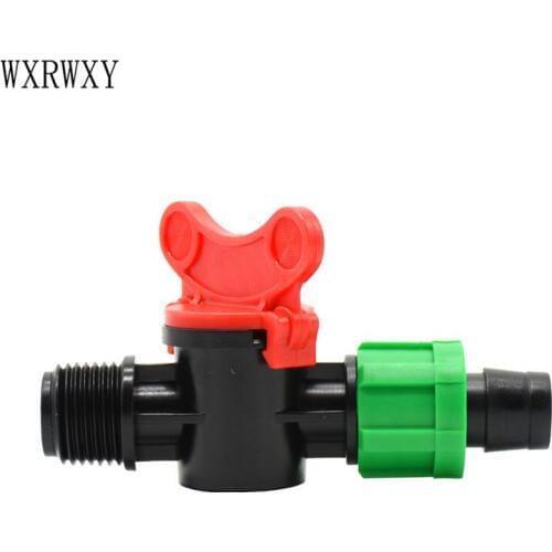 1/2 male to 16mm drip tape Garden tap G1/2 TO 5/8" 16mm drip tape Waterstop valve for Greenhouse irrigation 10 pcs