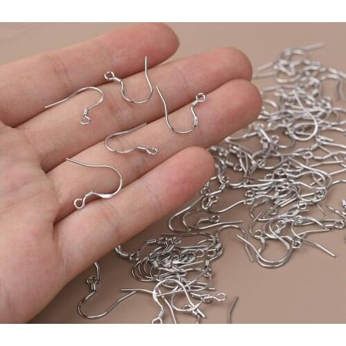 100pcs/lot Earrings Carven 925 Silver color Copper Ear Wires Earrings Hook for DIY Jewelry Earrings Making Supplies Accessor
