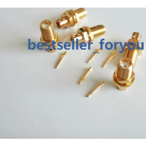 10X RPSMA Female BULKHEAD Solder For Semi-rigid RG402 0.141" Cable RF Connector