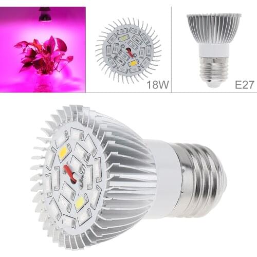 18W LEDs Plant Fill Grow Light Full Spectrum Band Red 11 Blue 3 + Warm 1 White 1 + Infrared 1 UV 1 for Grow Tent / Bonsai