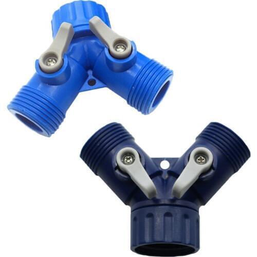 20 Pcs Y-type Quick Connector Adapter Splitter Shunt Switch Control Valve G3 / 4 '' Connector Tool For Garden Irrigation System