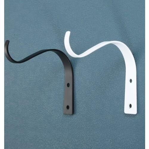 4.5 inch Bending Iron Flowerpot Plant Outdoor Basket Hanger Hanging Bracket Flower Plant Pot Basket Hook Garden Decor 4/2/1 PC