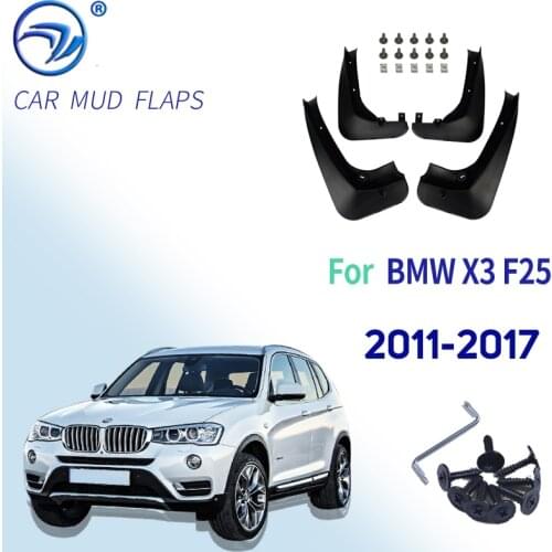 4pcs Car Fender Flares Mud Splash Guards Mud Flaps Mudguards Mudflaps for BMW X3 F25 2011-2016 Accessories