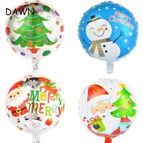4pcs/lot MIX Christmas balloon Santa Claus Kids Christmas Gifts Classic Toys Christmas decoration inflatable air balls party