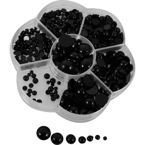 510pcs/box 3-12mm Doll Eyes for DIY Doll Bear Making Sewing Crafts & Sewing Embellishments Supplies, Black & Flat