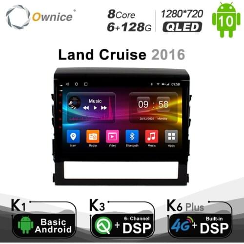 6G+128G QLED Android 10.0 8 Core Car dvd Player for Toyota Land Cruiser 11 200 2015 SPDIF GPS Radio DSP Optical SPDIF 1280*720