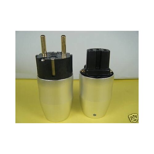 Aluminum Power Lead Schuko 2-Pin Connector MF2W 10-Pair